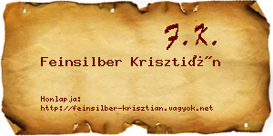 Feinsilber Krisztián névjegykártya